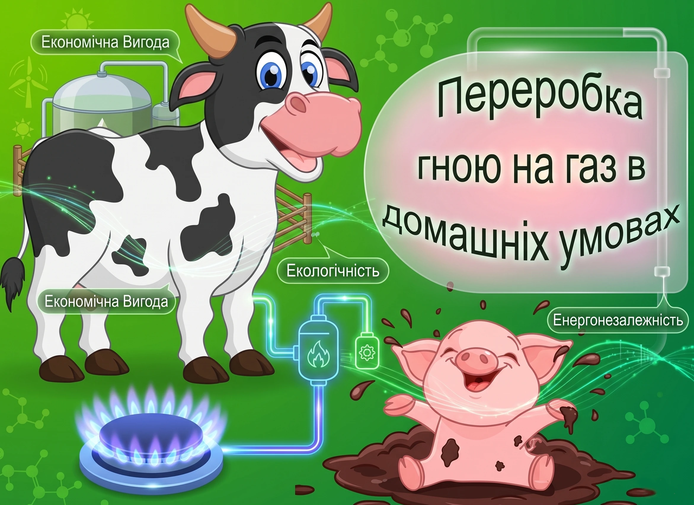 Бізнес ідея – переробка гною в газ